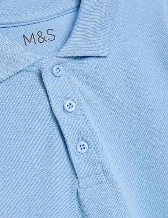 3 Pack Unisex Stain Resist Slim Fit School Polo Shirts (2-18 Yrs)