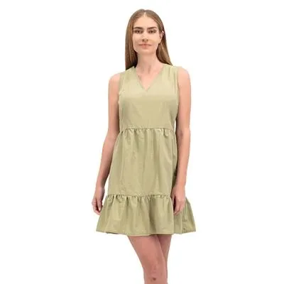 Vestido Mxstaza Mujer Corto Sin Mangas Con Fruncido