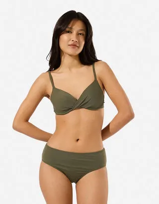 Top bikini - Spalline regolabili - Cachi