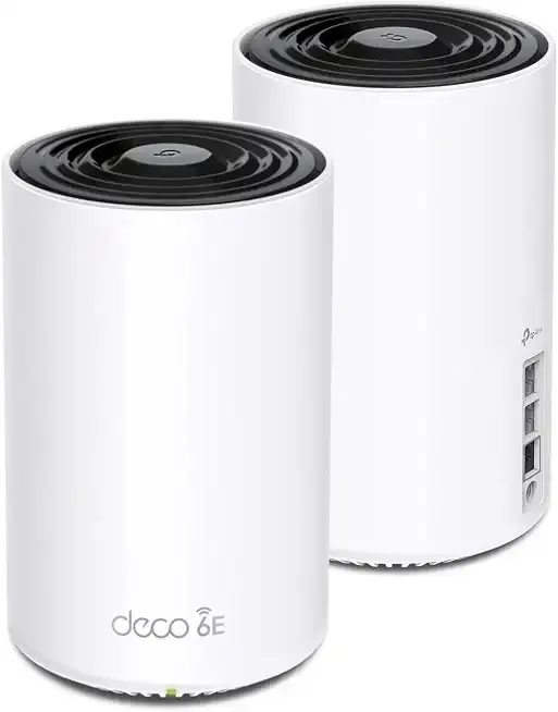 TP-Link Deco XE75 Pro AXE5400 Tri-Band WiFi 6E Mesh System - 2.5G WAN/LAN Port, Covers up to 5500 Sq.Ft, Replaces WiFi Router and Extender, AI-Driven Mesh, New 6GHz Band, 2-Pack