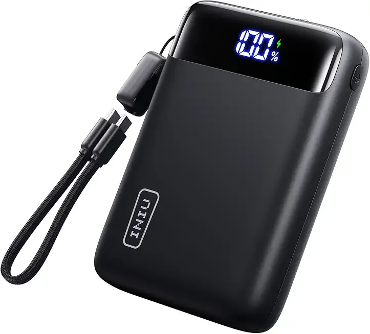 INIU Portable Charger, Smallest 22.5W 20000mAh USB C in & Out Power Bank Fast Charging, PD 3.0+QC 4.0 LED Display Phone Battery Pack Compatible with iPhone 17 16 15 14 Pro Samsung S24 Google iPad etc