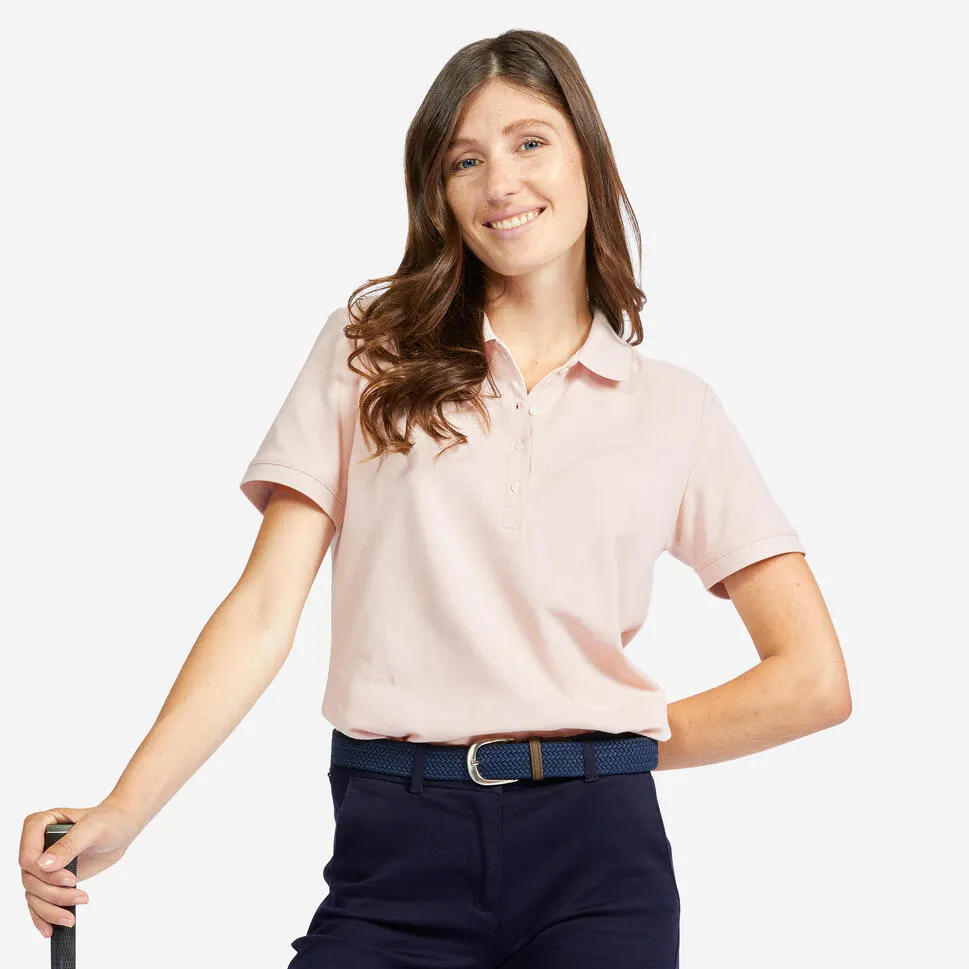 Dámské golfové polo MW500 růžové