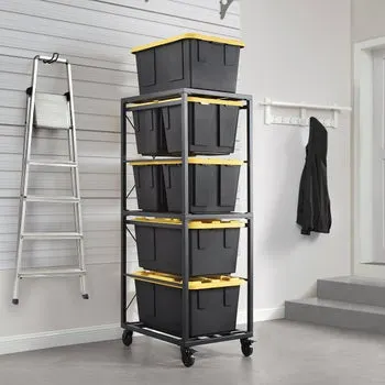 Gorilla Rack 5-tier Rolling Bin Organizer