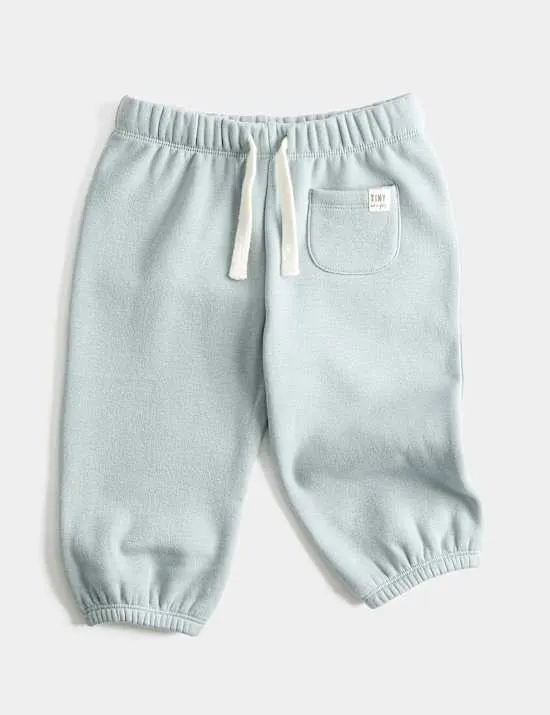 Cotton Blend Fleece Lined Joggers (0-3 Yrs)