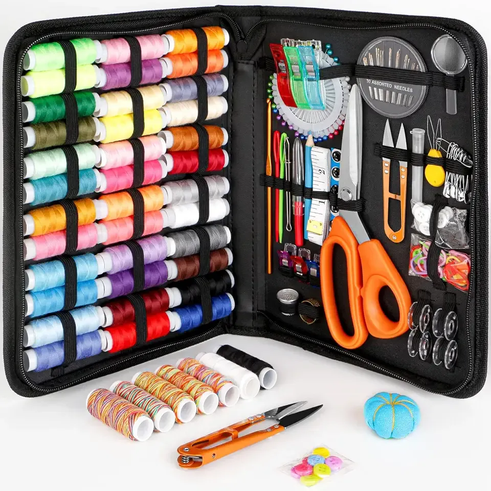 Sewing Kit for Adults,Maxfanay Needle and Thread Kit for Sewing,Professional Sewing Supplies Accessories with Tailor Scissors,43XL Thread,30 Needles,Yarn Snips and More for Travel Home Beginners