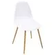 Chaise TAHO coque blanche 46x54x85cm