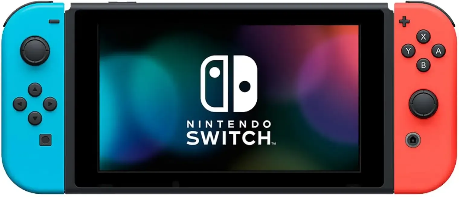 Nintendo Switch with Neon Blue and Red Joy-Con (Renewed)