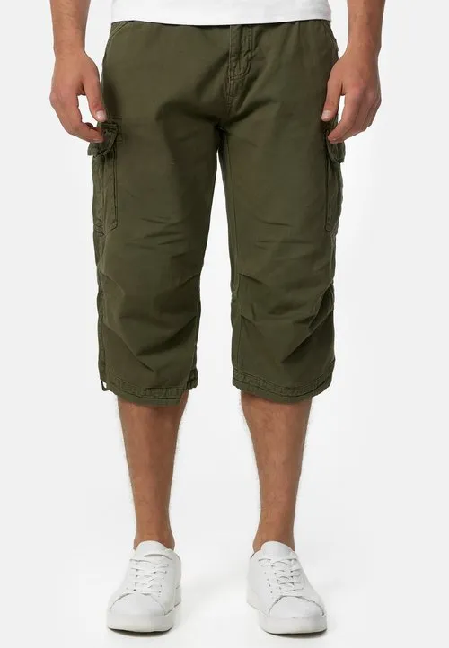 NICOLAS CHECK SHORTS CARGO - Jeansshorts - dark green