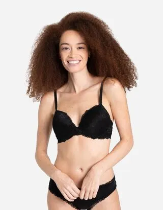 Reggiseno push-up - Effetto push-up - Nero