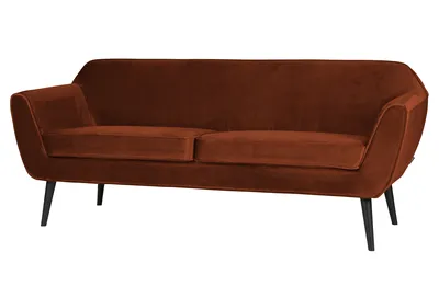 Sofa Rocco fluweel - Roest