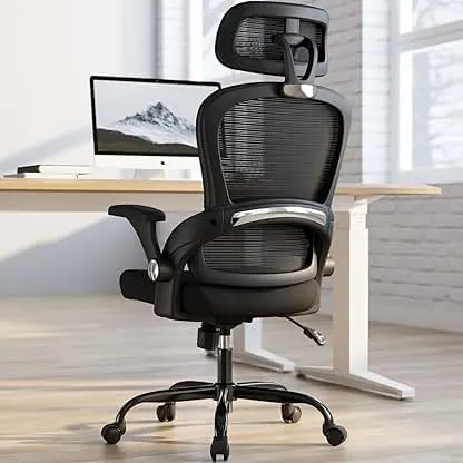 TRALT Office Chair - Ergonomic Office Chair with Back Support, Computer Chair - Home Office Desk Chair, 330 lbs Wide Seat Big and Tall Office Chairs with Headrest, Comfy Desk Chairs (Black) TRALT Office Chair - Ergonomic Office Chair with…
