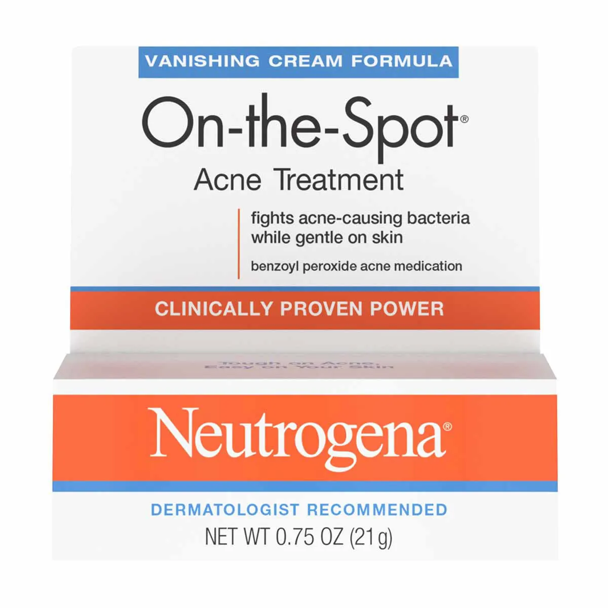 Neutrogena On-the-Spot Acne Treatment, Vanishing Cream Formula, 0.75 oz