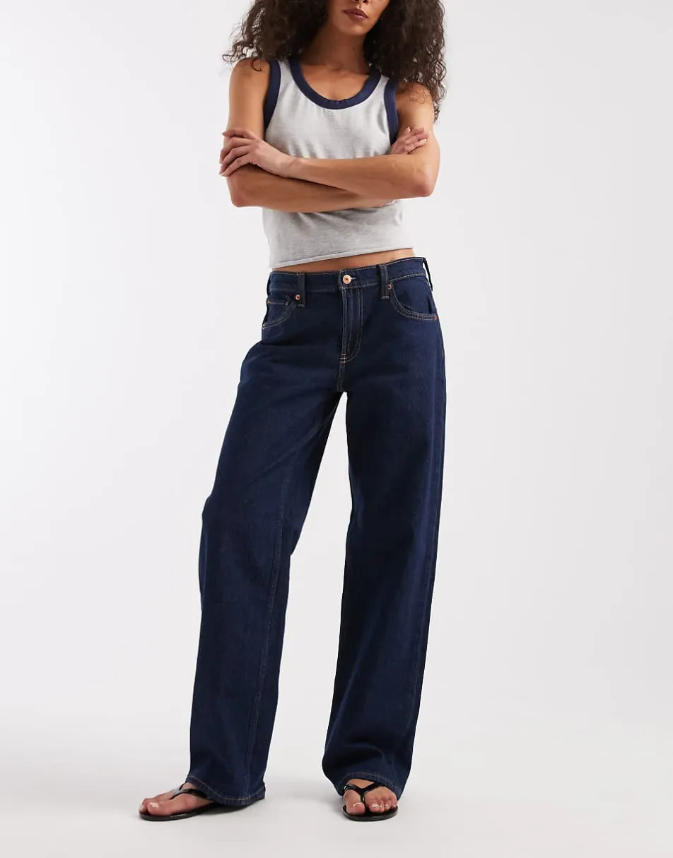 GAP 90's loose straight leg jeans in dark blue