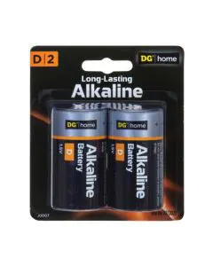 DG Home D Alkaline Batteries - 2-Pack