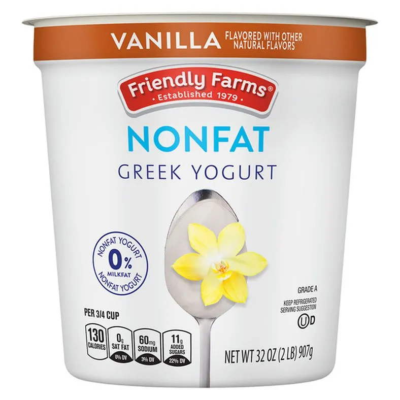Friendly Farms Nonfat Vanilla Blended Greek Yogurt