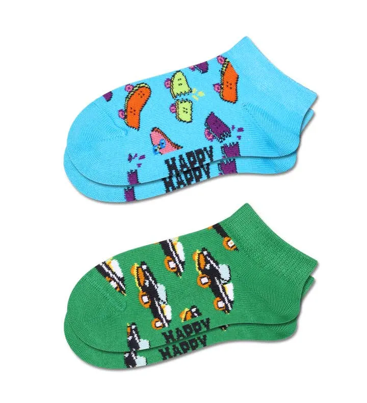 Kids 2-Pack Skateboard Low Socks