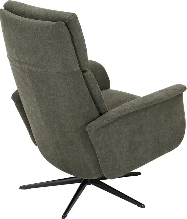 Silius recliner, manuell medium manuell, stoff Bloq 3464 forest Polaris sokkel svart