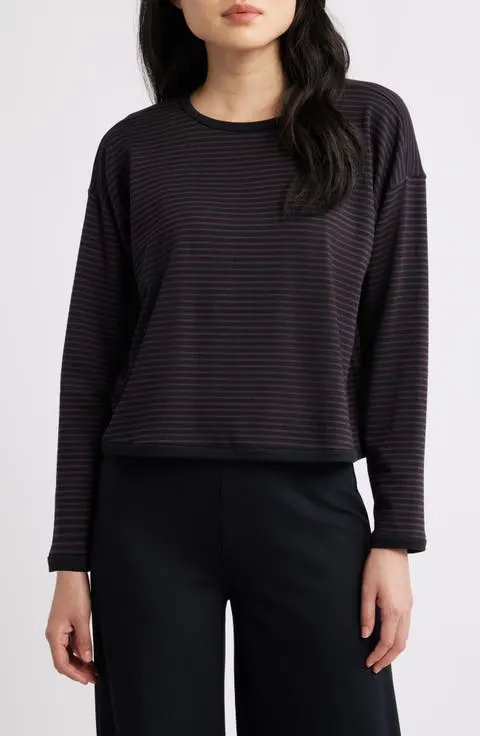 Eileen Fisher Stripe Long Sleeve Top