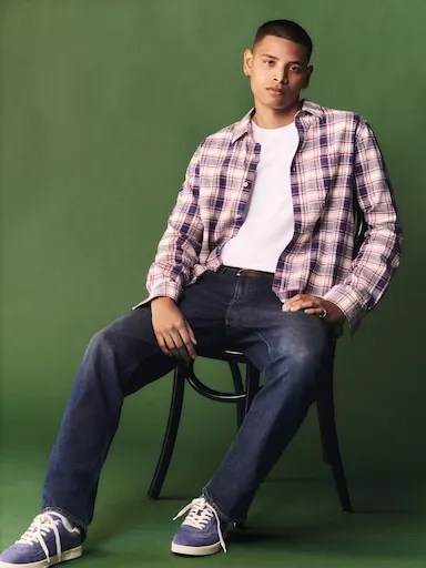 Just Jeans Linen Blend Check Shirt