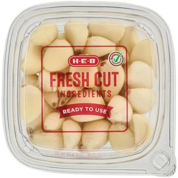 H-E-B Fresh Peeled Garlic Cloves, 6 oz