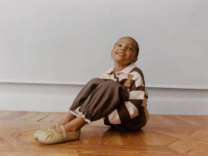 STRIPED POLO SWEATSHIRT