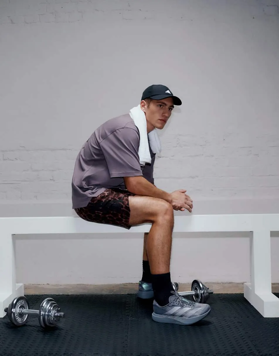 adidas Training D4T shorts in leopard print