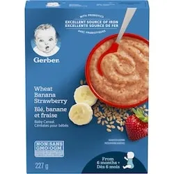 Gerber Stage 2 Wheat Banana Strawberry Baby Cereal