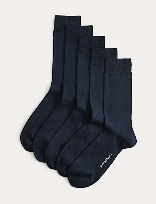 5er-Pack Socken mit hohem Anteil an ägyptischer Baumwolle