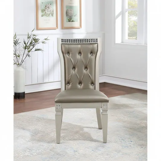 Adelina Side Chair (1-Piece) by Furniture of America - Gray/White
