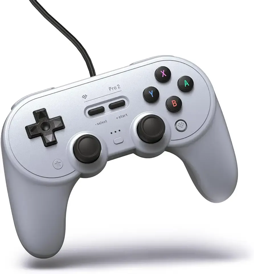 8BitDo Pro 2 Wired Controller for Switch, Windows, Steam Deck & Raspberry Pi (Gray Edition)