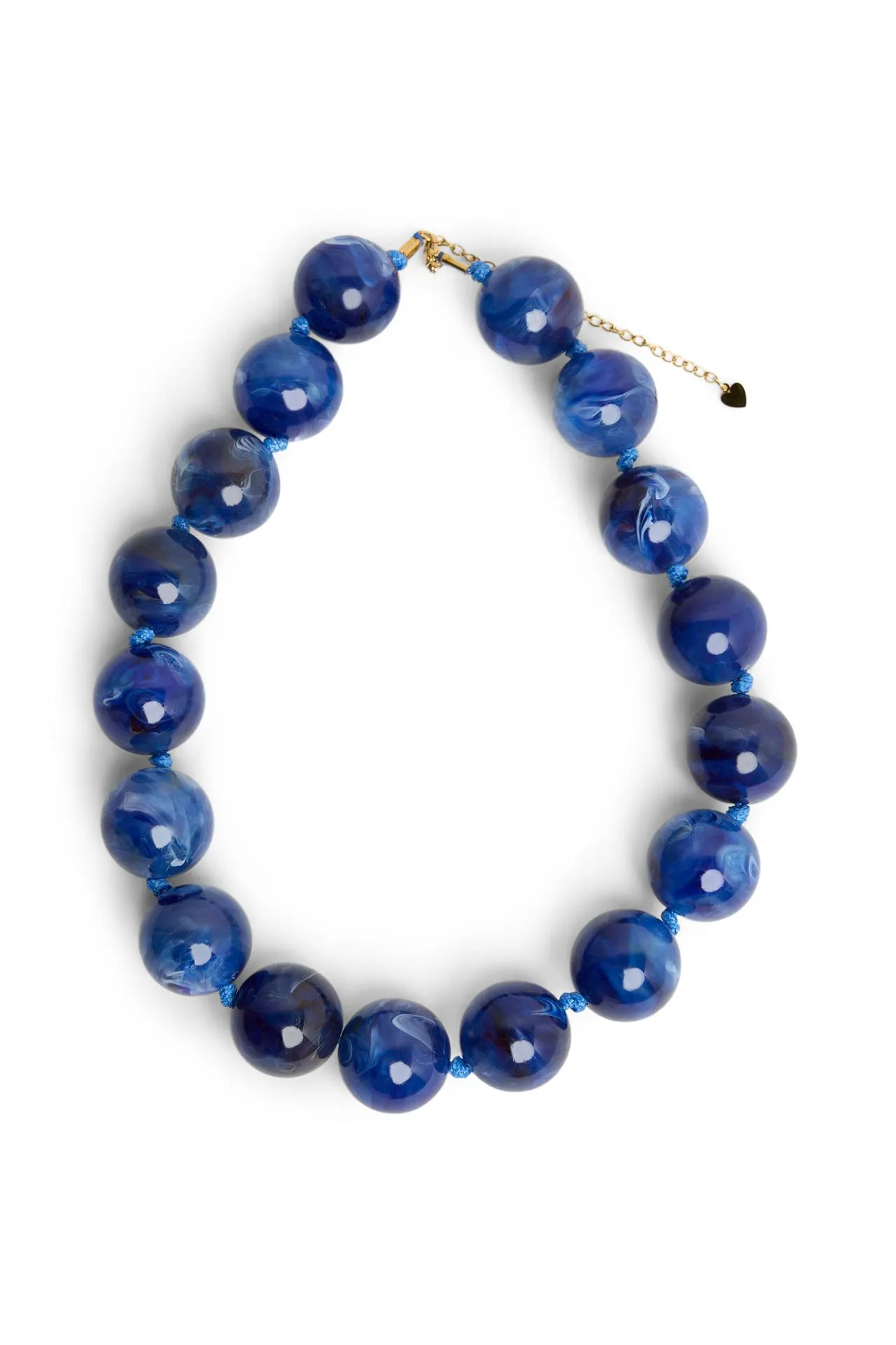 Kobaltblauwe kralen ketting