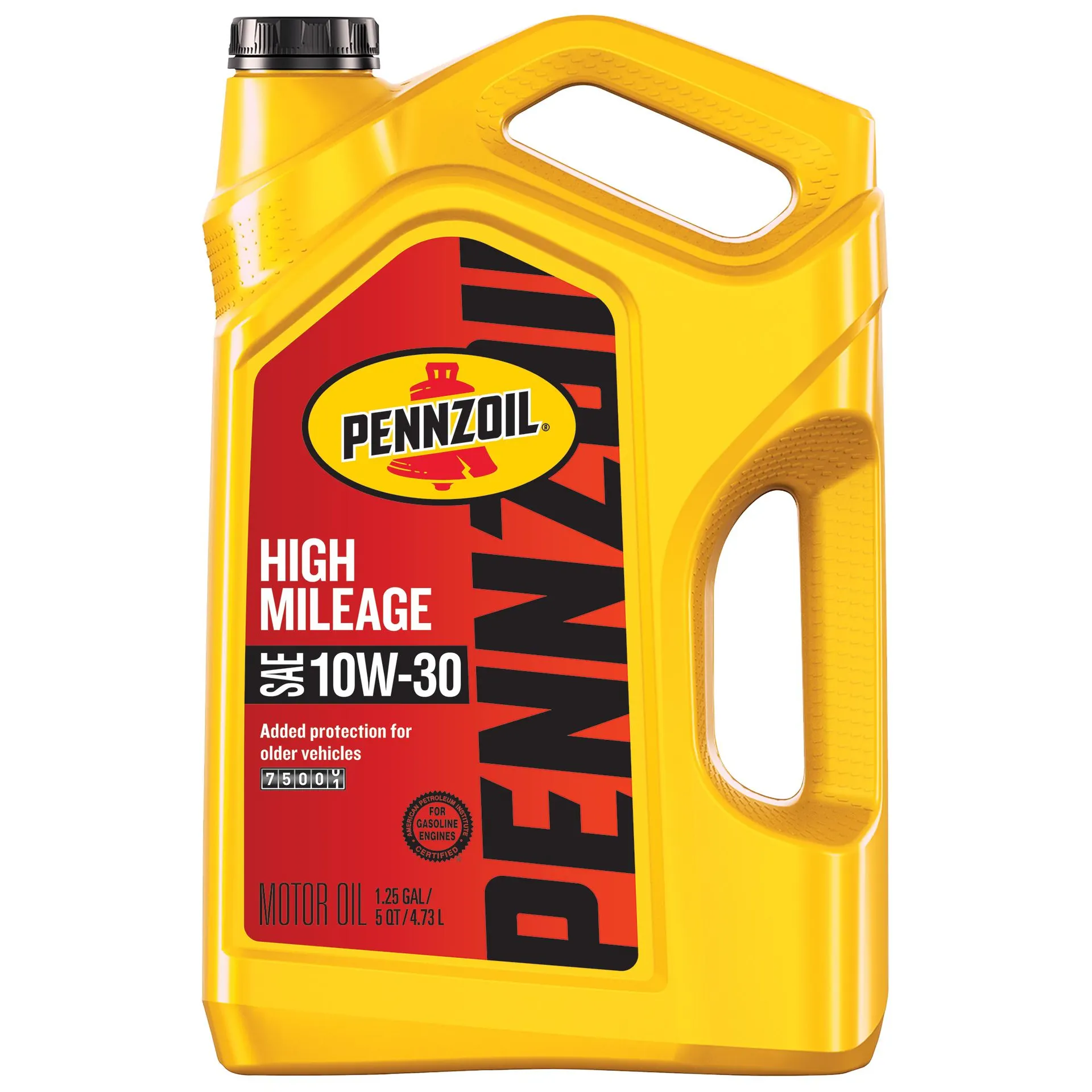 Pennzoil High Mileage Synthetic Blend 10W-30 Motor Oil 5 Quart