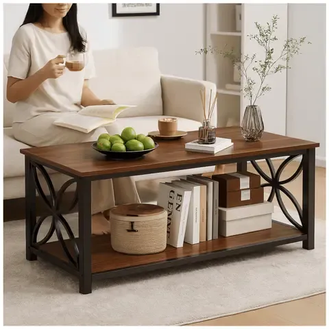 Mesa De Centro Minimalista Con Cubierta De Melamina 15 Mm