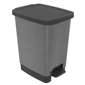 Cubo de basura de cocina con pedal Delinia Folha 30L antracita