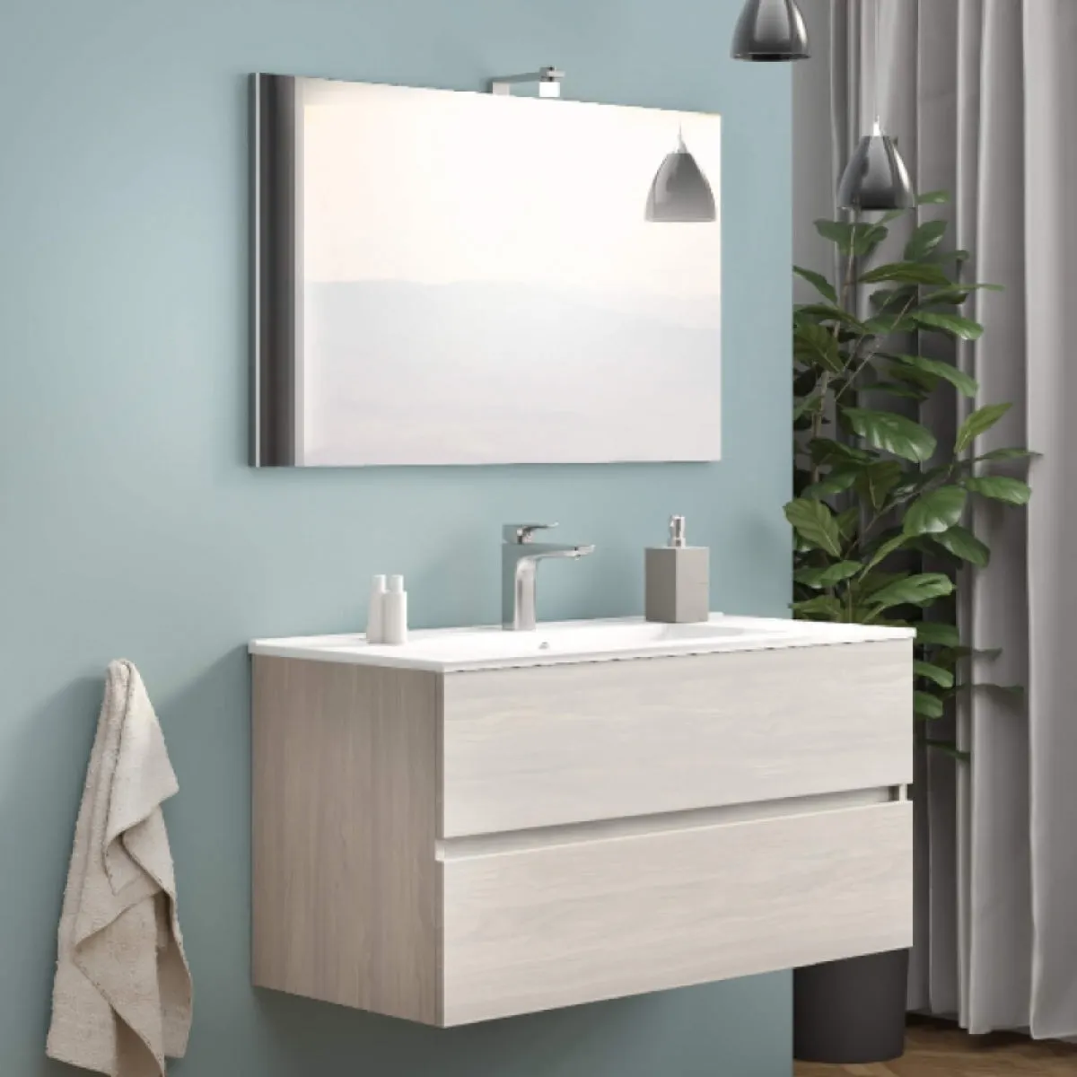 Composizione da Bagno Easy 80 cm Sospesa