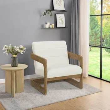 Thomasville Milland Wood Base Fabric Accent Chair