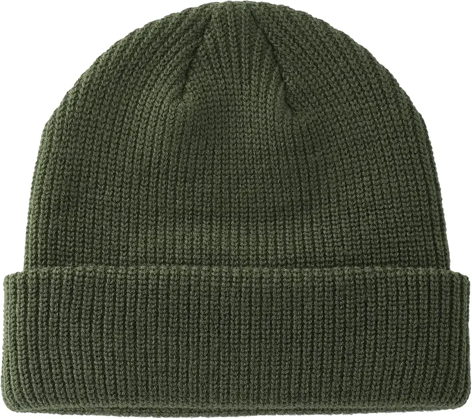 Classic Double Layer Knit Beanie Hat Warm Thick Acrylic Winter Hats Daily Cuffed Beanies Watch Hat for Men Women