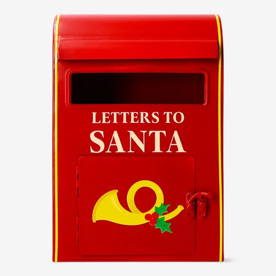 Decorative red metal letter box - 15x22 cm