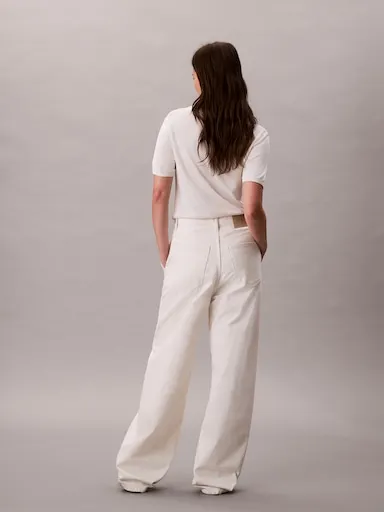 Calvin Klein Trouser Barrel In Ecru