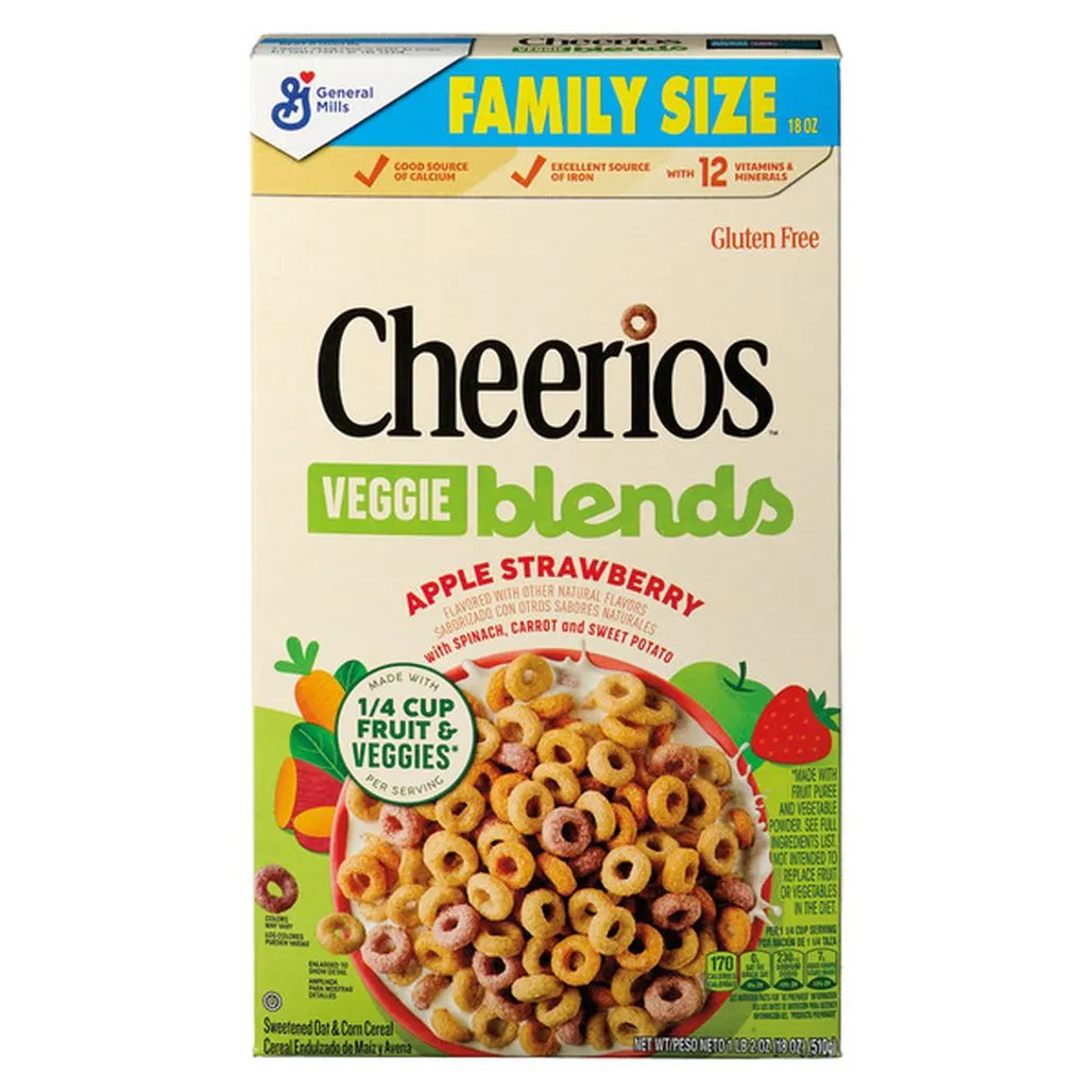 General Mills Apple Strawberry Veggie Blends Cheerios