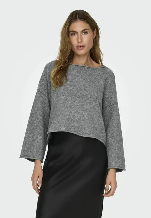Knitted JDYRUE Knitted - Strikkegenser - medium grey melange