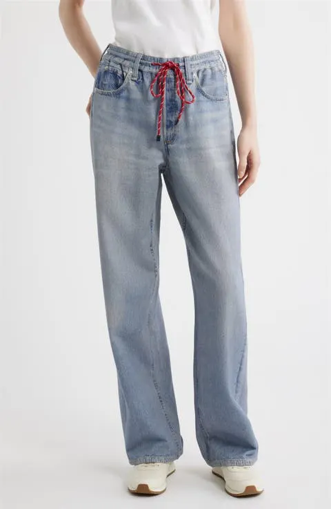 rag & bone rb Miramar Pull-On Wide Leg Cotton Terry Sweatpant Jeans