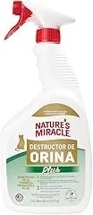 Nature’s Miracle Urine Destroyer Plus Cat, 32 Ounces,Unscented, Enzymatic Formula, Ready-to-Use
