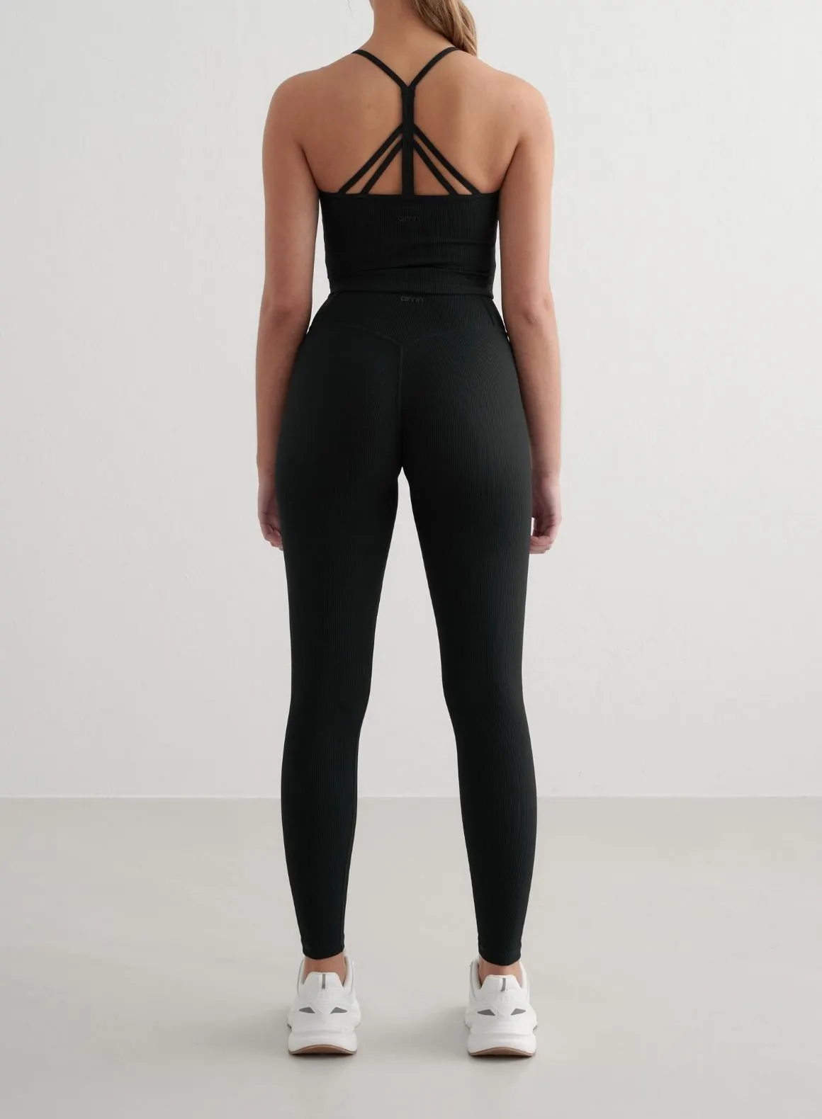 Black Ribbed Performance Tights