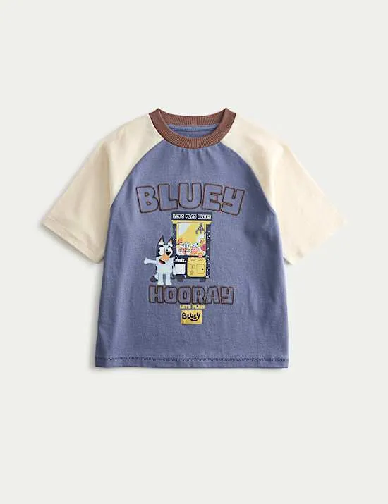 T-Shirt aus reiner Baumwolle mit Bluey™-Motiv (2–8 Jahre)