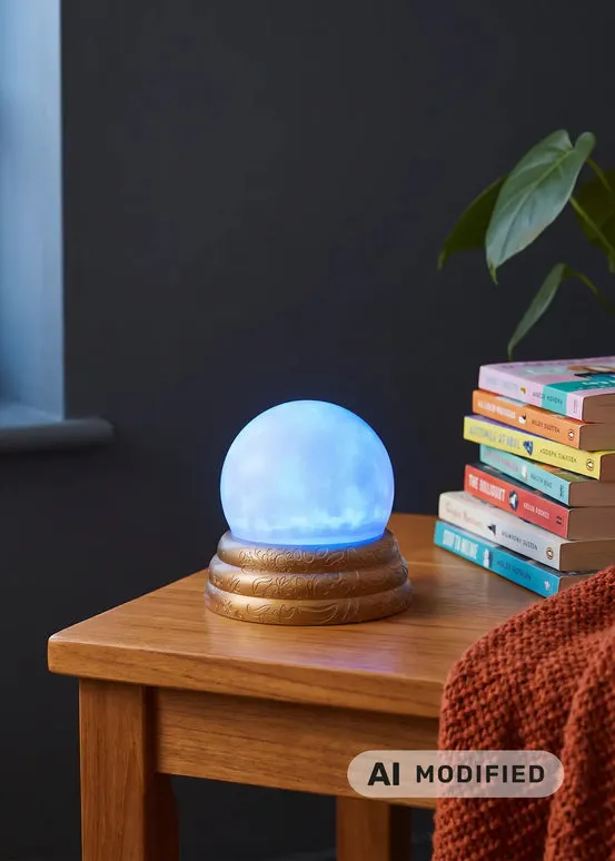 Scrying ball with light