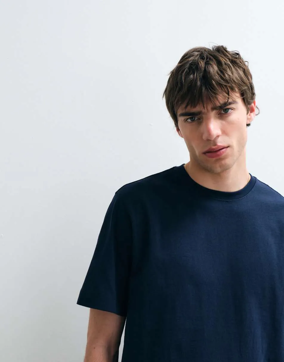 ASOS COLLECTIVE heavyweight t-shirt in navy