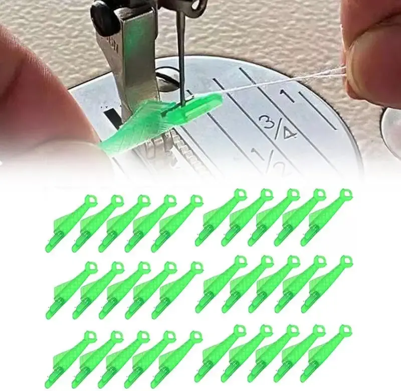 Fish Mouth Sewing Machine Needle Threader, 2024 New Automatic Sewing Needle Threader, Fish Type Needle Threader,Upgrade Quick Sewing Machine Loop, Easy Selfthread Needle Threaders Tool(5pcs)