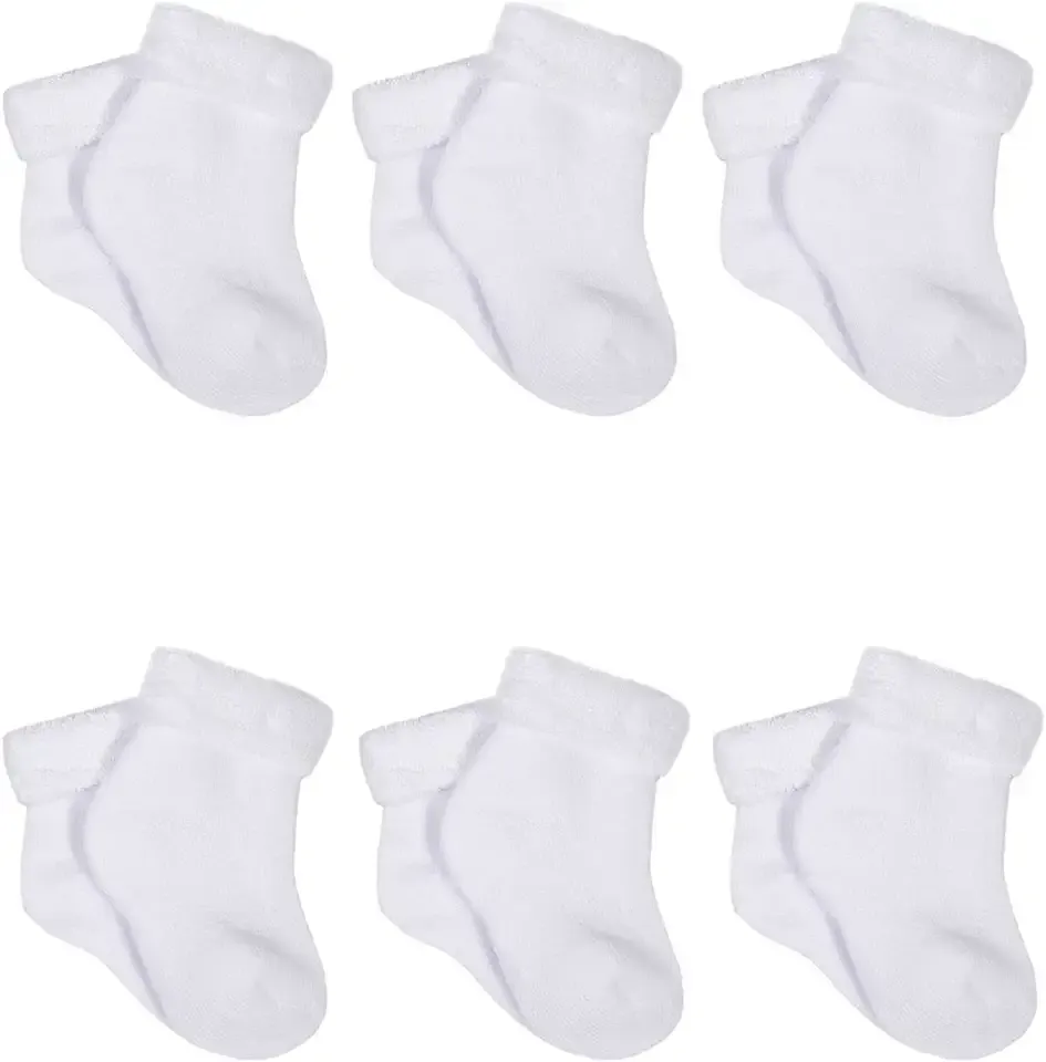 6-Pack White Terry Socks