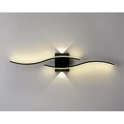 4.72-in W 1 -Light Black Integrated LED Wall Sconce